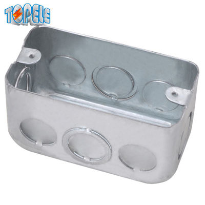 1 caixa de junção elétrica rectangular de aço galvanizado 2x4 polegadas