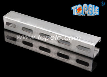 HDG preto com ranhuras, estribo plano, canal unistrut para suportar condutores 41X 41MM