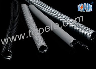 Acero galvanizado elétrico PVC conduto flexível e acessórios cinza