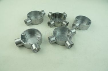 TOPELE 20mm / 25mm BS4568 / BS31 Elétrico de dois sentidos de ângulo circular de alumínio caixa de junção, acessórios de conduto elétrico