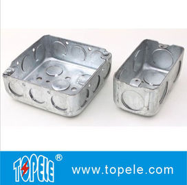 Caixas Eléctricas de Aço Galvanizado e Coberturas / Caixas de Condutores Quadrados de 4 polegadas com Knockouts