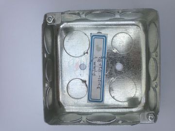 Caixas Eléctricas de Aço Galvanizado e Coberturas / Caixas de Condutores Quadrados de 4 polegadas com Knockouts