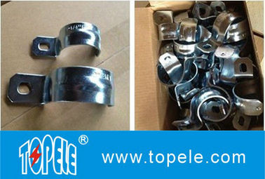 Condução e acessórios, aço revestido de zinco com um buraco EMT / IMC Conduit Straps / UL listado aço galvanizado rígido com um buraco
