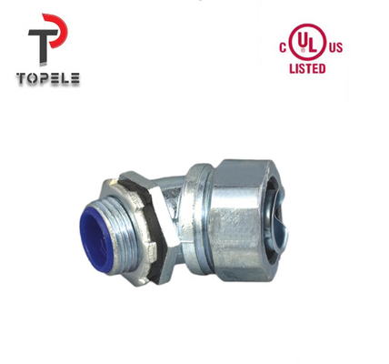 Fittings de conduta de zinco líquido apertado flexível conector ângulo de 45 graus NPT UL Lista DNJ