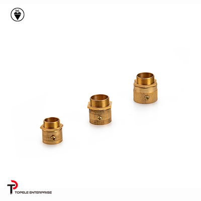 Conector de latão de cor dourada Revestido de níquel ou não 38 mm, 50 mm Tamanho