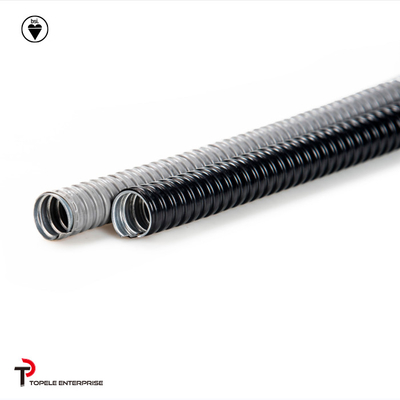 Acero galvanizado elétrico PVC conduto flexível e acessórios cinza