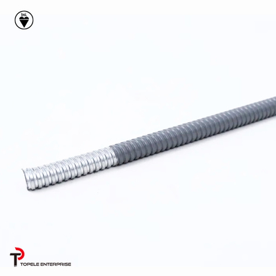 Acero galvanizado elétrico PVC conduto flexível e acessórios cinza
