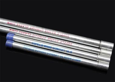 Tubos GI de aço galvanizado elétrico BS4568 com acoplamento roscado, 10 pés