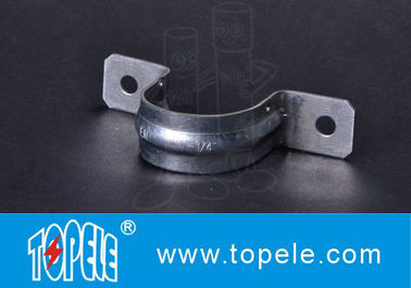 Acessórios de conduta EMT, aço galvanizado / zincado com dois buracos EMT Conduit Strap OEM