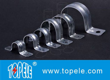 Acessórios de conduta EMT, aço galvanizado / zincado com dois buracos EMT Conduit Strap OEM