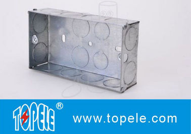 Caixas elétricas galvanizadas quadradas e capas para luminárias