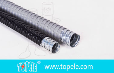 Acero galvanizado elétrico PVC conduto flexível e acessórios cinza