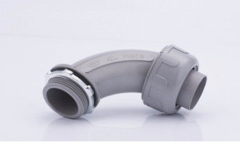 3/4 "Fittings de conduta flexível de nylon não metálico Conector de 90 graus para líquido apertado