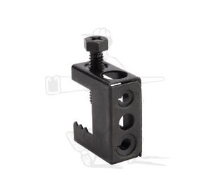 Grampos de feixe de ferro maleável, equipamentos de tubulação Grampos de feixe de ferro galvanizado superior universal OEM / Lay In Lugs / aço de mola de esmalte preto