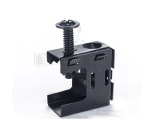 Grampos de feixe de ferro maleável, equipamentos de tubulação Grampos de feixe de ferro galvanizado superior universal OEM / Lay In Lugs / aço de mola de esmalte preto