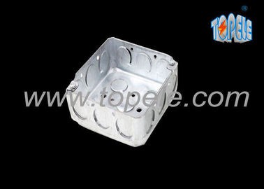 Caixas de conduta de aço galvanizado de 4 polegadas quadradas, Caixa de conduta exterior com knockouts