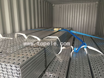Hot Dip Galvanizado de aço Slotted Unistrut Canal para suportar condutas 41X 41MM