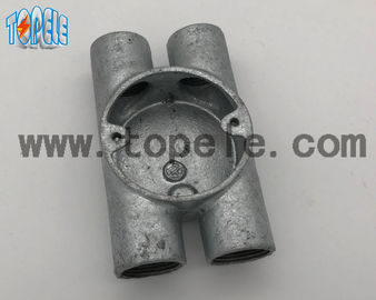 BS4568 Acessórios de condutas elétricas Twin Through Way H Caixa de ferro maleável 20 mm -32 mm