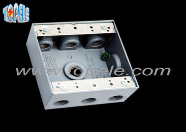 Caixas elétricas quadradas à prova de intempéries 3 buracos 1 gang outlet acessório de montagem