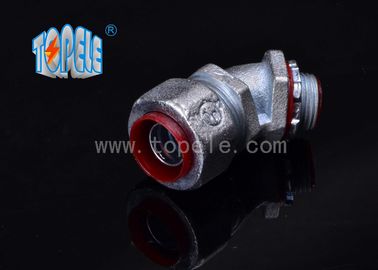 Conduto flexível e acessórios, conector de 90 graus. Zinco.