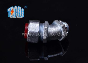 Conduto flexível e acessórios, conector de 90 graus. Zinco.