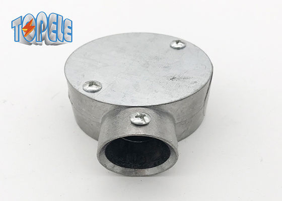 BS 31 Caixa circular de alumínio Gi Acessórios de conduta 3/4&quot; 1&quot; Caixa terminal de sentido único