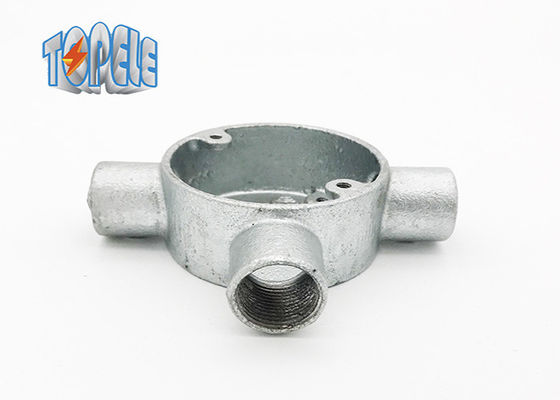 Oem Design Conduto Galvanizado Acessórios Ferro maleável Caixa elétrica circular