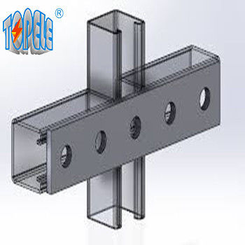 5 buracos em placas de empalme de aço carbono Unistrut canal C canal com buracos