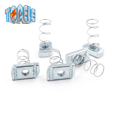 Nozes de canal de mola longa galvanizadas de aço M12