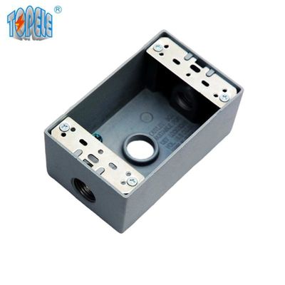 UL Listado 4x2 Alumínio One Gang Outlet Box resistente a intempéries cinza