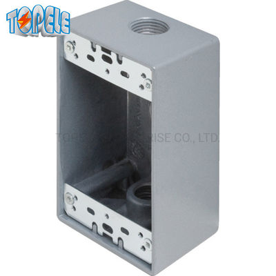 UL Listado 4x2 Alumínio One Gang Outlet Box resistente a intempéries cinza