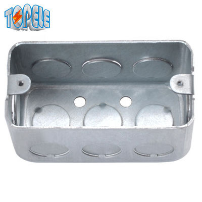 1 caixa de junção elétrica rectangular de aço galvanizado 2x4 polegadas