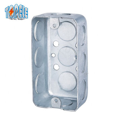 1 caixa de junção elétrica rectangular de aço galvanizado 2x4 polegadas
