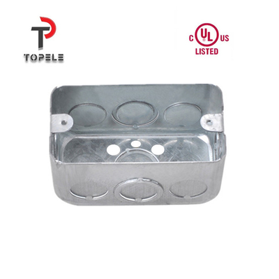 Caixa de aço galvanizado rectangular para cablagem montada na superfície