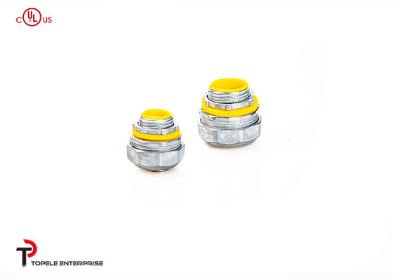 1/2 " - 4" de zinco líquido conector reto com junta amarela / azul