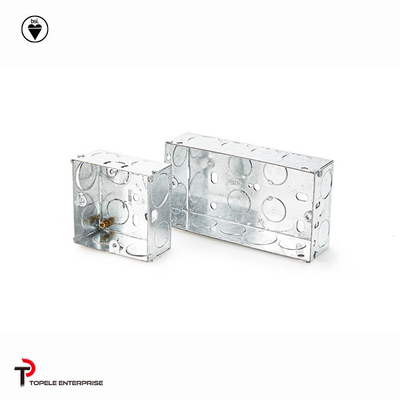 Caixas Elétricas / 2-Gang British Standard Caixa de Condutores Metálicos com PVC, Caixa de Comutação