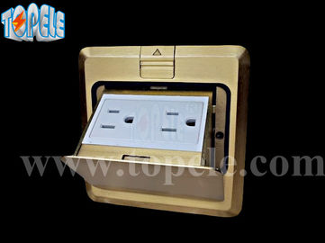 Painel quadrado de cobre / alumínio redondo de liga POP-up Tipo de tomada de piso GFCI recipientes OEM