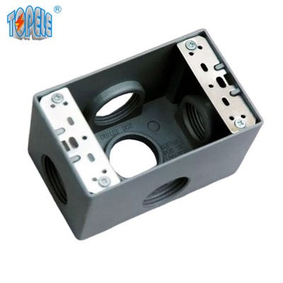 UL Listado 4x2 Alumínio One Gang Outlet Box resistente a intempéries cinza