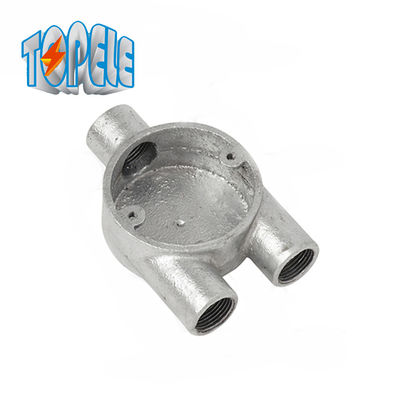 Caixa de junção elétrica de ferro maleável galvanizado 20 mm 25 mm